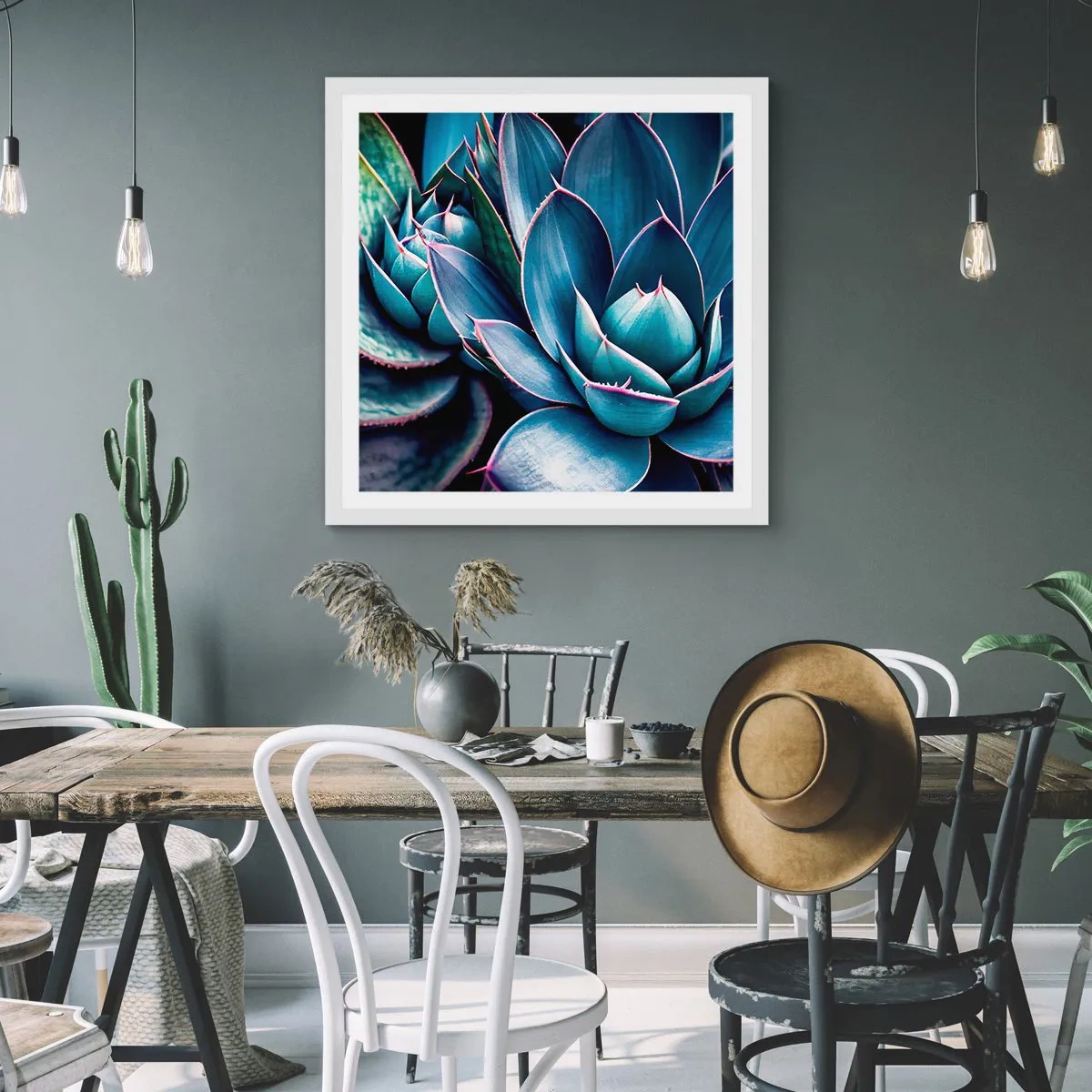 Affiche dans un cadre blanc - Poster - Force vital - 60x60 cm