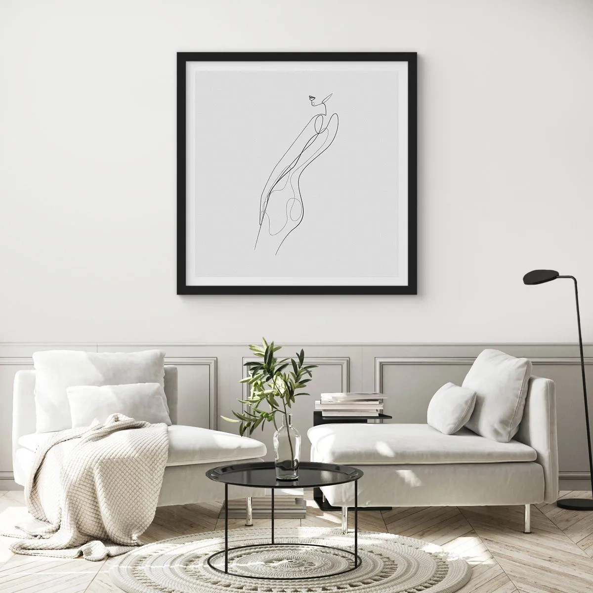 Affiche dans un cadre noir - Poster - Juste une promesse - 30x30 cm