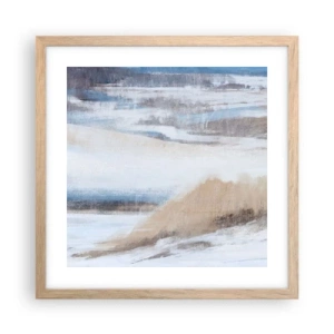 Affiche dans un chêne clair - Poster - Composition hivernale - 40x40 cm