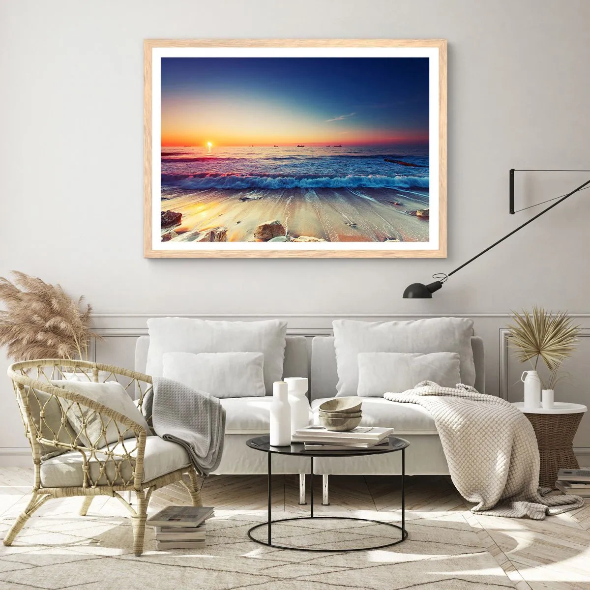 Affiche dans un chêne clair - Poster - Mais quel horizon ? - 100x70 cm