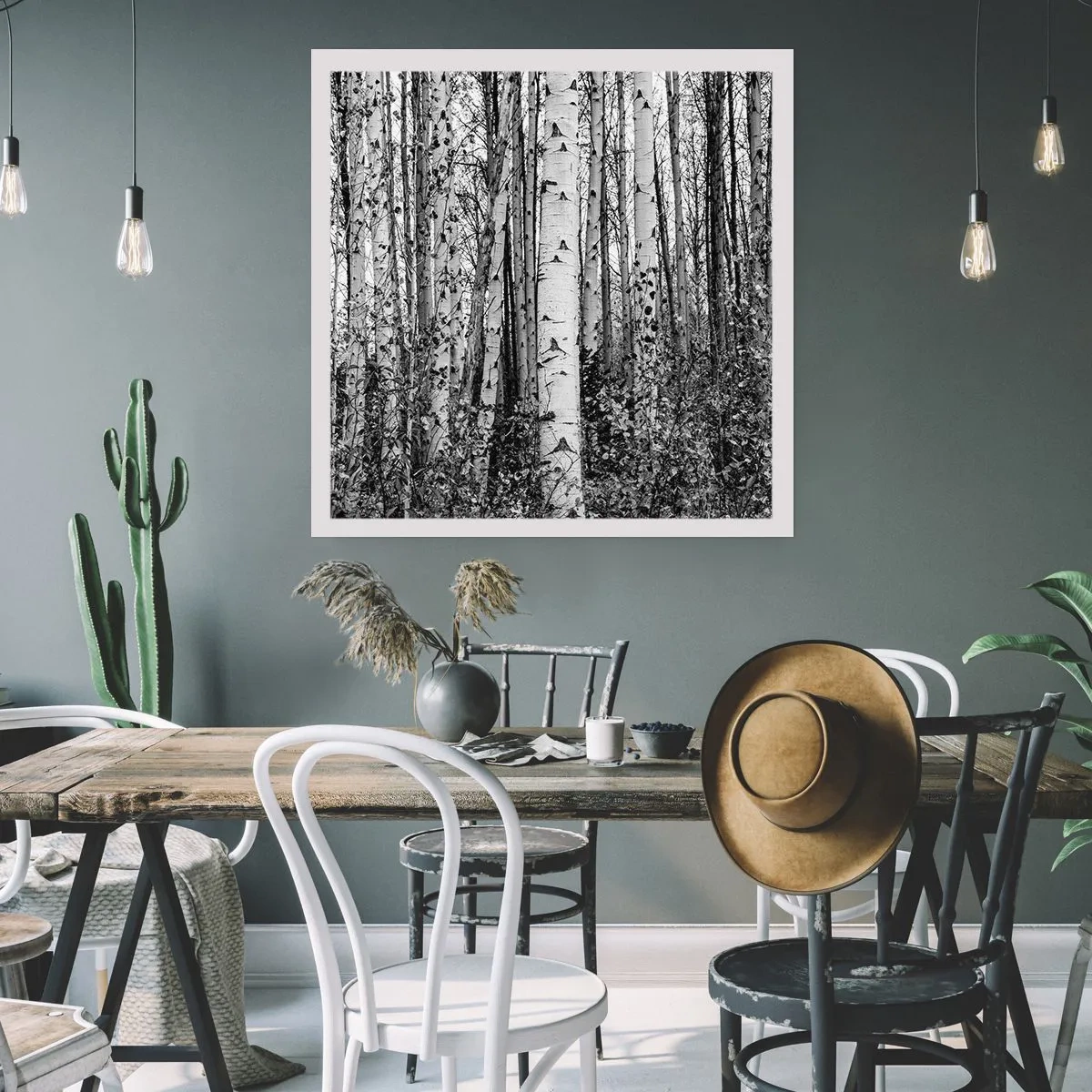 Affiche - Poster - Enchevêtrement de bouleau - 50x50 cm