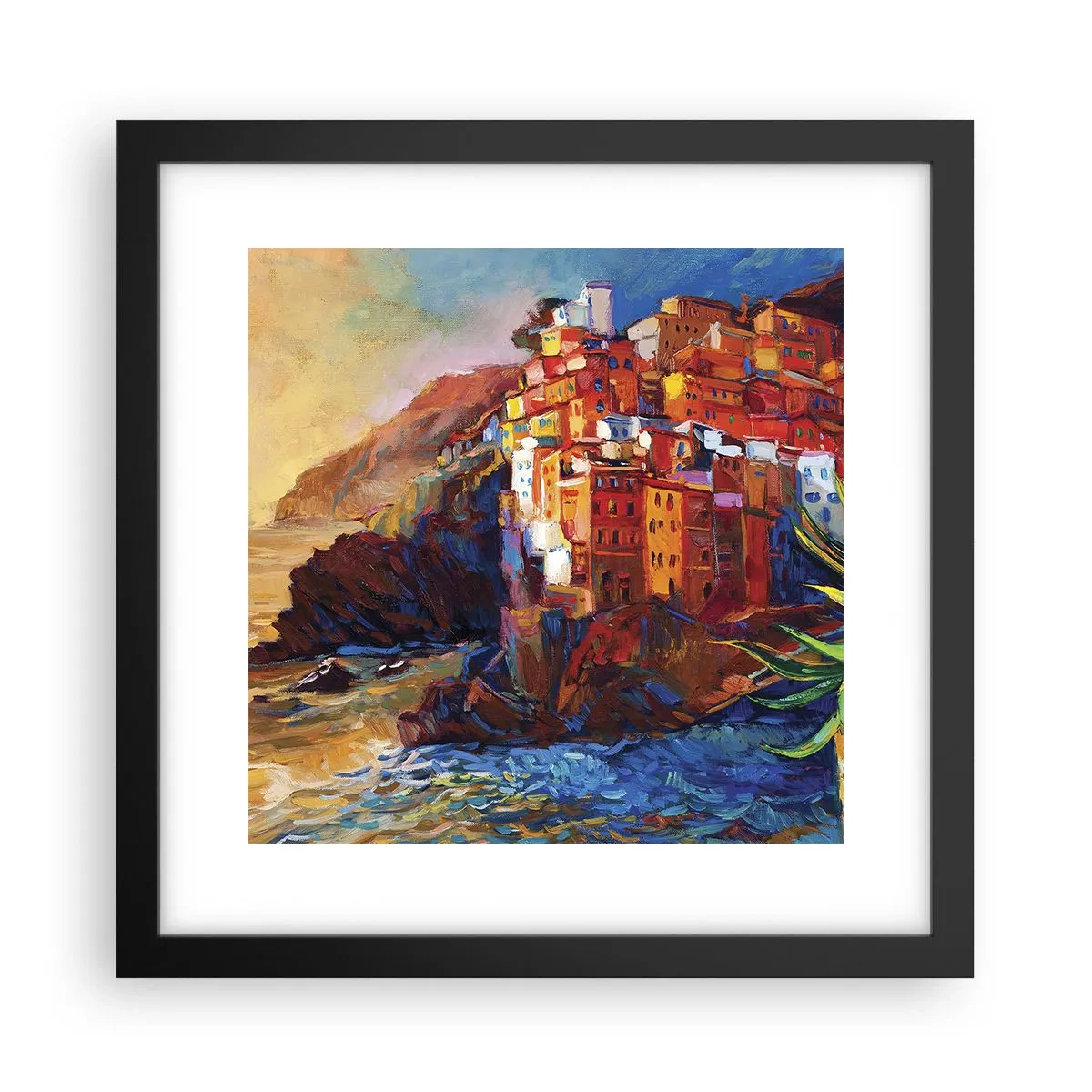 Affiche dans un cadre noir - Poster - Climats italien - 30x30 cm