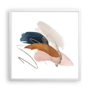 Affiche dans un cadre blanc - Poster - Composition ailée - 60x60 cm