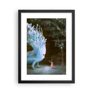 Affiche dans un cadre noir - Poster - Une rencontre fantastique - 30x40 cm