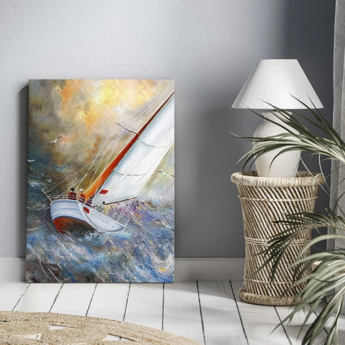 Impression sur toile - Image sur toile - Concourir sur les vagues - 55x100 cm