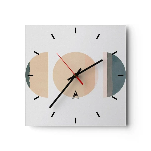 Horloge murale - Pendule murale - Cercles après cercles - 40x40 cm