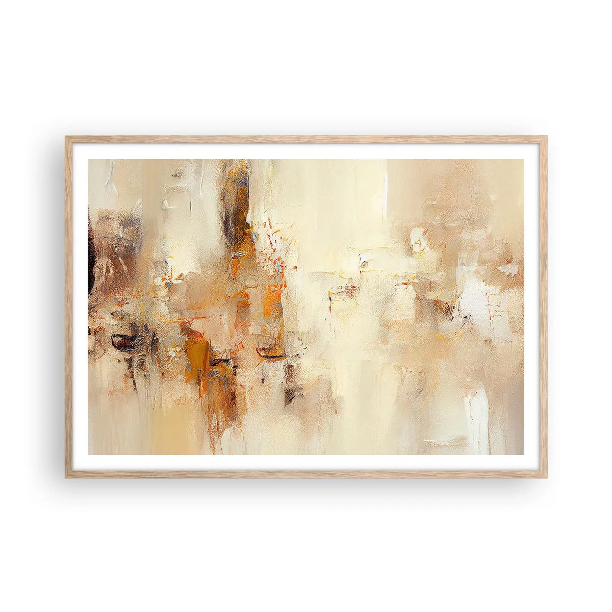 Affiche dans un chêne clair - Poster - Âme de l'ambre - 100x70 cm