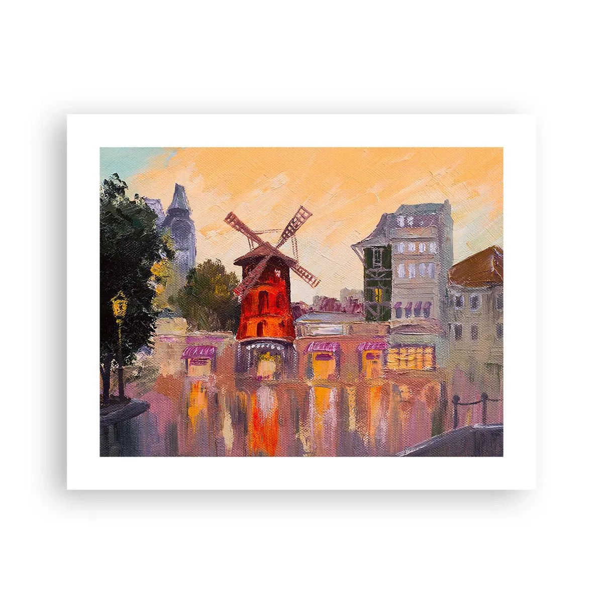Affiche - Poster - Icones parisiennes – le Moulin rouge - 50x40 cm