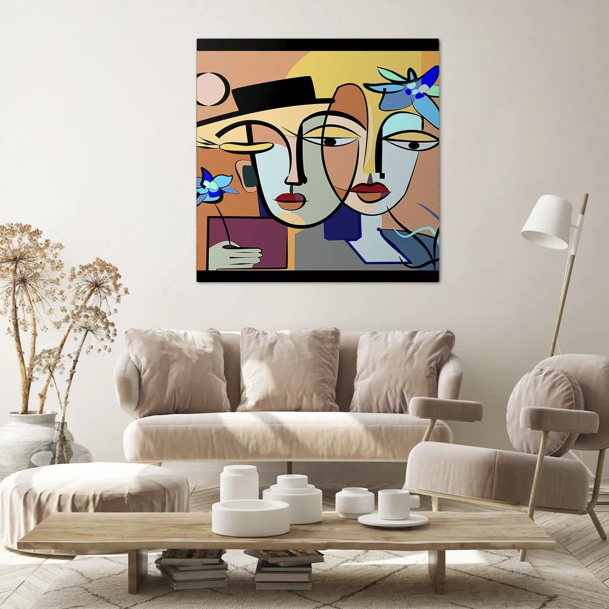Impression sur toile - Image sur toile - Le Rendez-vous de Picasso - 50x50 cm