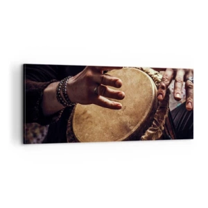 Impression sur toile - Image sur toile - Au rythme du coeur - 100x40 cm