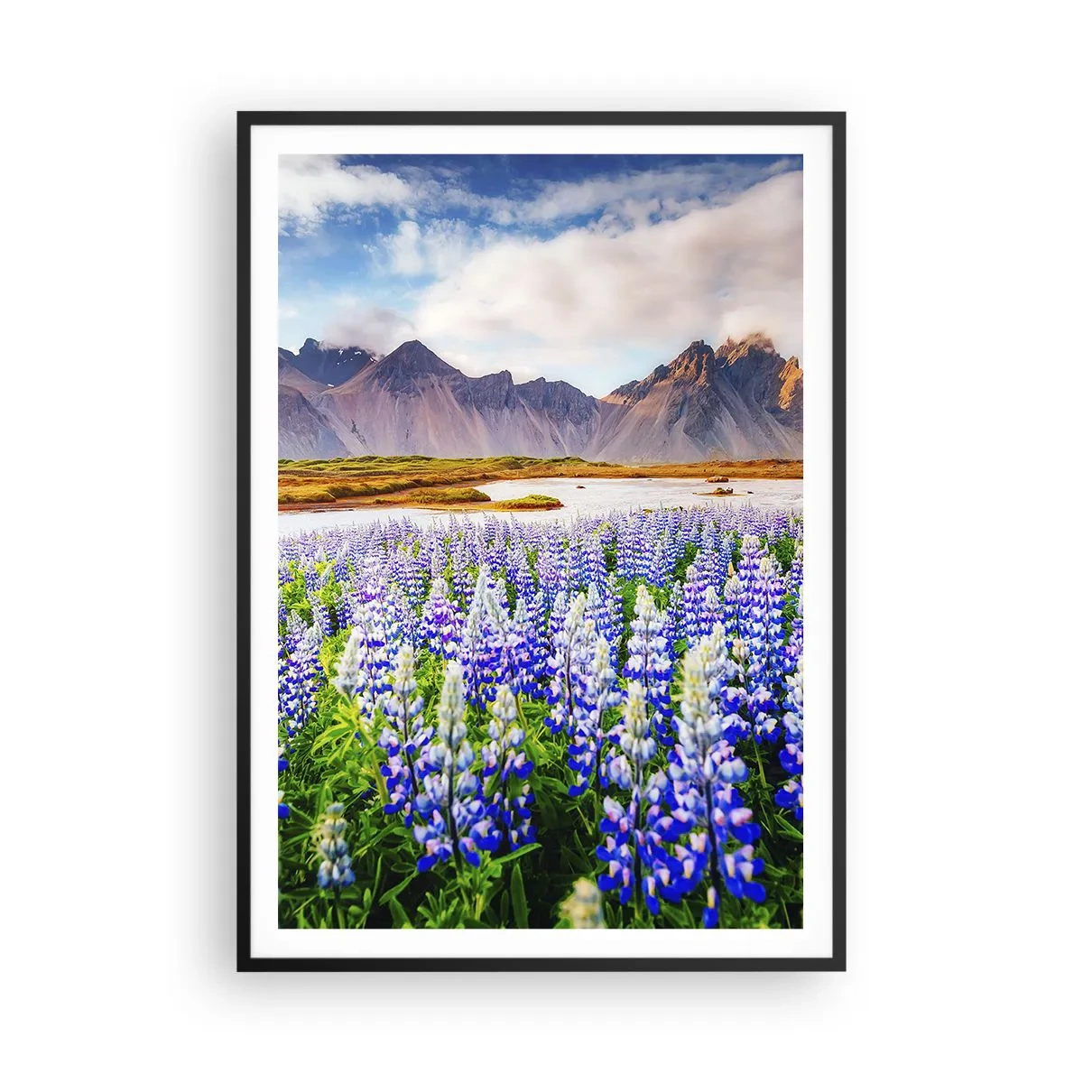 Affiche dans un cadre noir - Poster - La force et l'austérité côtoient la douceur - 70x100 cm