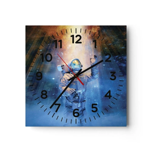 Horloge murale - Pendule murale - Enfin arrivé - 30x30 cm