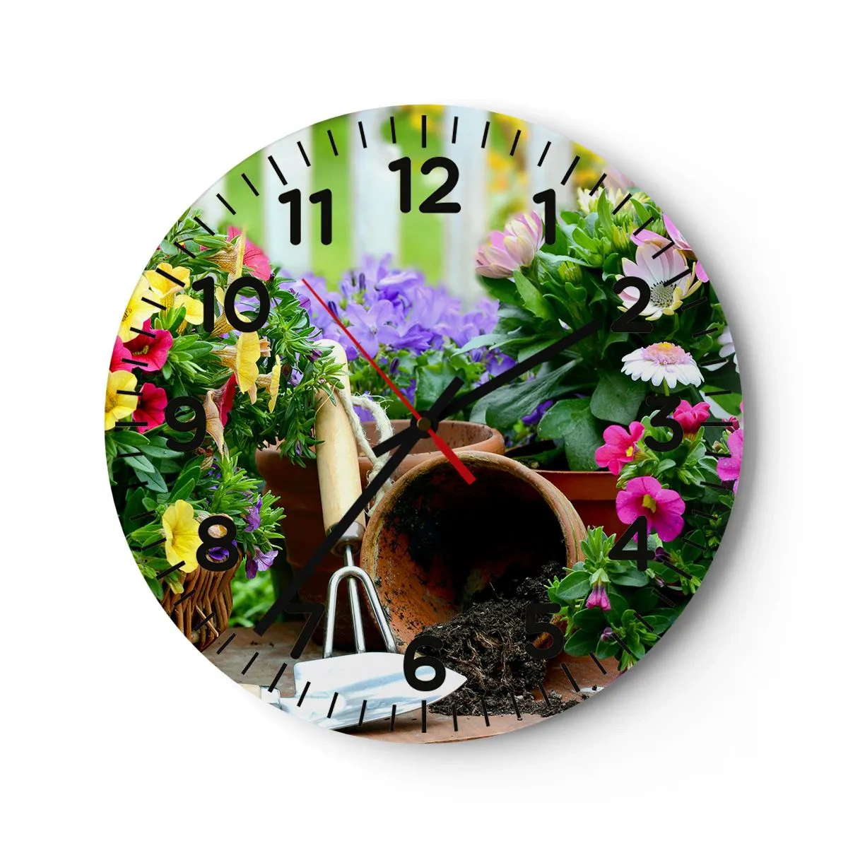 Horloge murale - Pendule murale - Le jardin de Zosia - 40x40 cm
