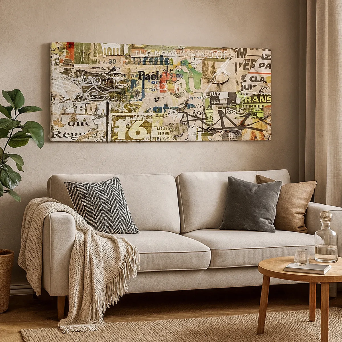 Impression sur toile - Image sur toile - Oh, il se passe quelque chose... - 30x30 cm