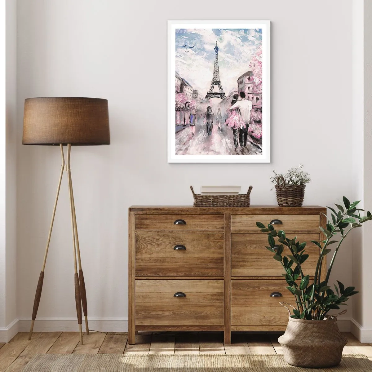 Affiche dans un cadre blanc - Poster - Comment tomber amoureu, il faut juste... - 50x70 cm