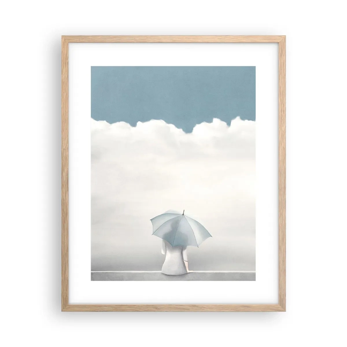 Affiche dans un chêne clair - Poster - Aux confins de la réalité et des rêves - 40x50 cm