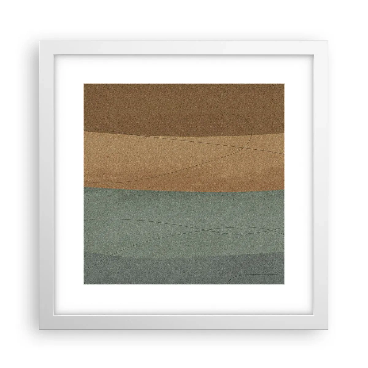 Affiche dans un cadre blanc - Poster - Composition horizontale - 30x30 cm