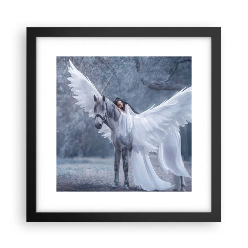 Affiche dans un cadre noir - Poster - Un moment inspiré - 30x30 cm