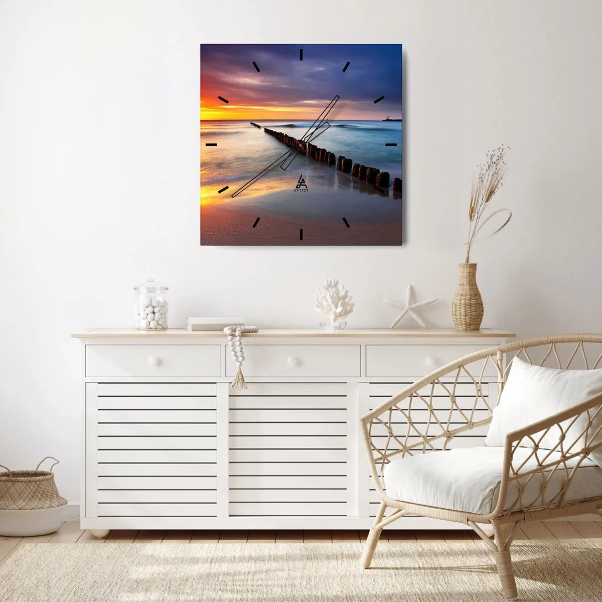 Horloge murale - Pendule murale - Ecoute le silence - 30x30 cm