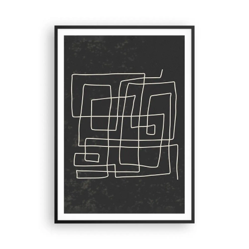 Affiche dans un cadre noir - Poster - Pas aussi simple - 70x100 cm