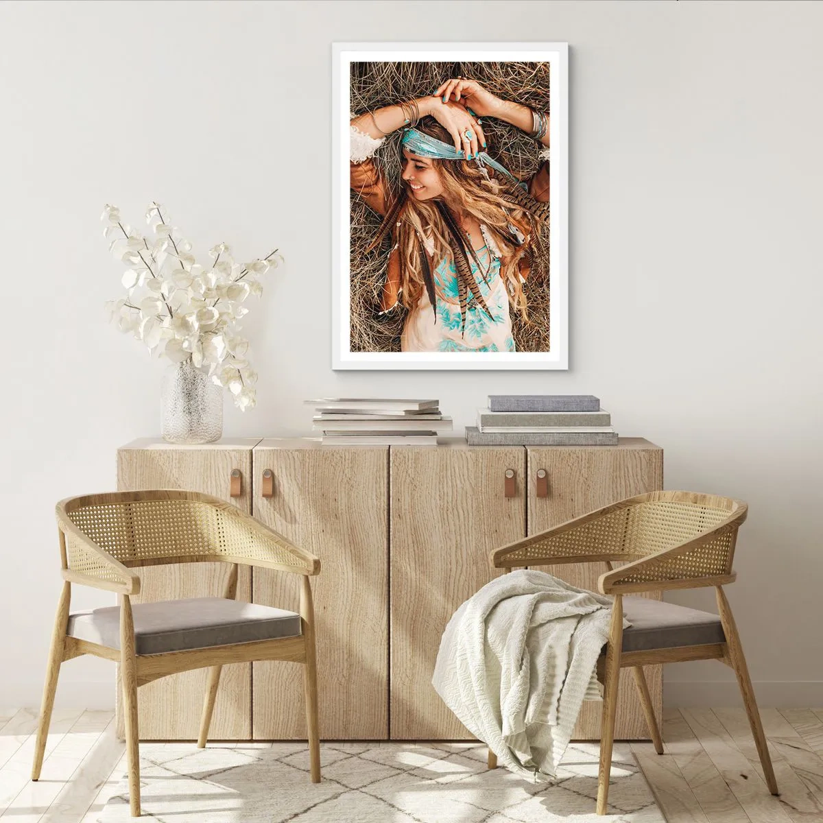 Affiche dans un cadre blanc - Poster - En route vers les années d'amour - 50x70 cm