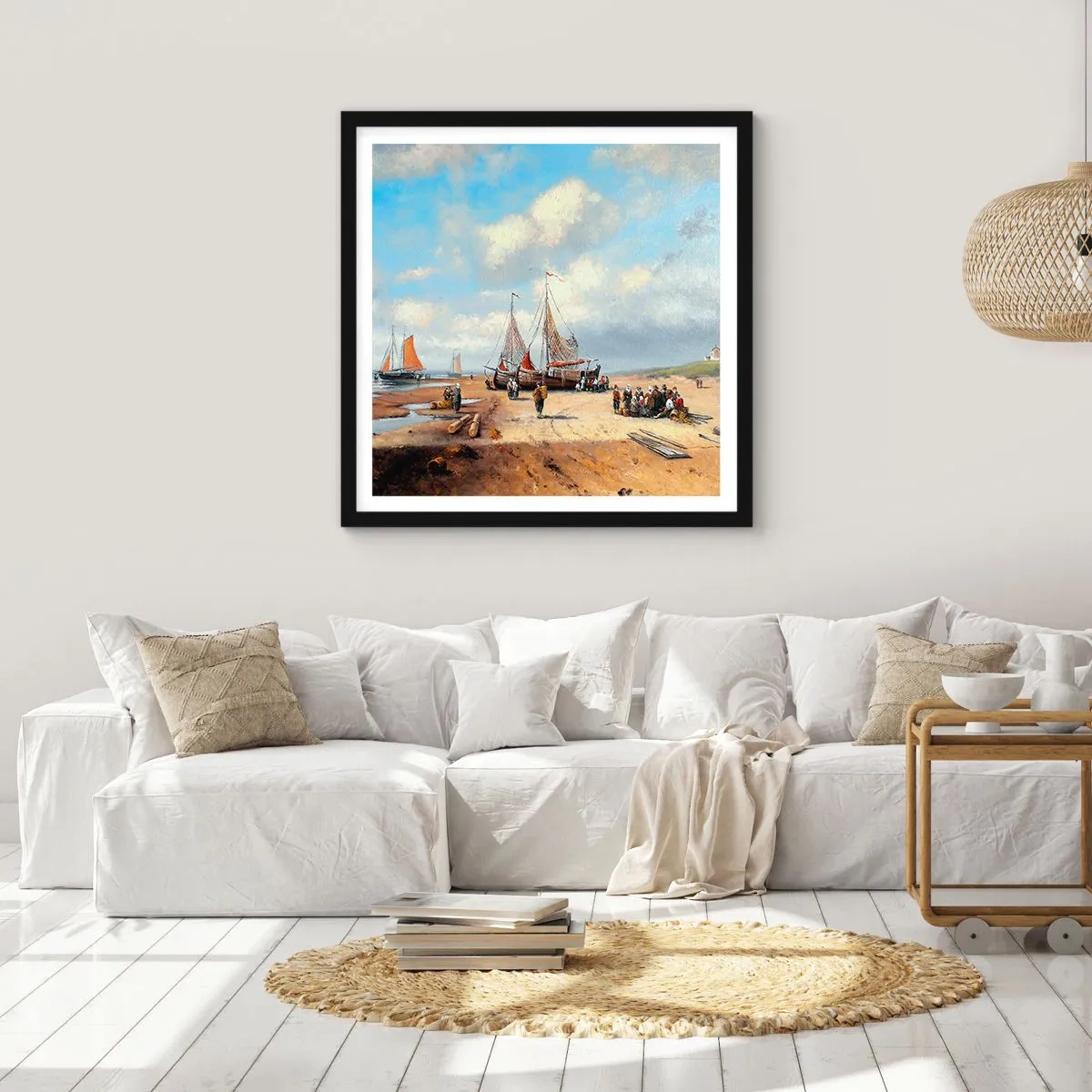 Affiche dans un cadre noir - Poster - Après une capture réussie - 40x40 cm