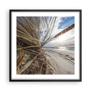 Affiche dans un cadre noir - Poster - Rencontre des éléments - 50x50 cm