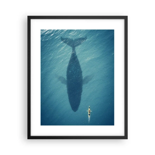 Affiche dans un cadre noir - Poster - Rencontre sur l'océan - 40x50 cm