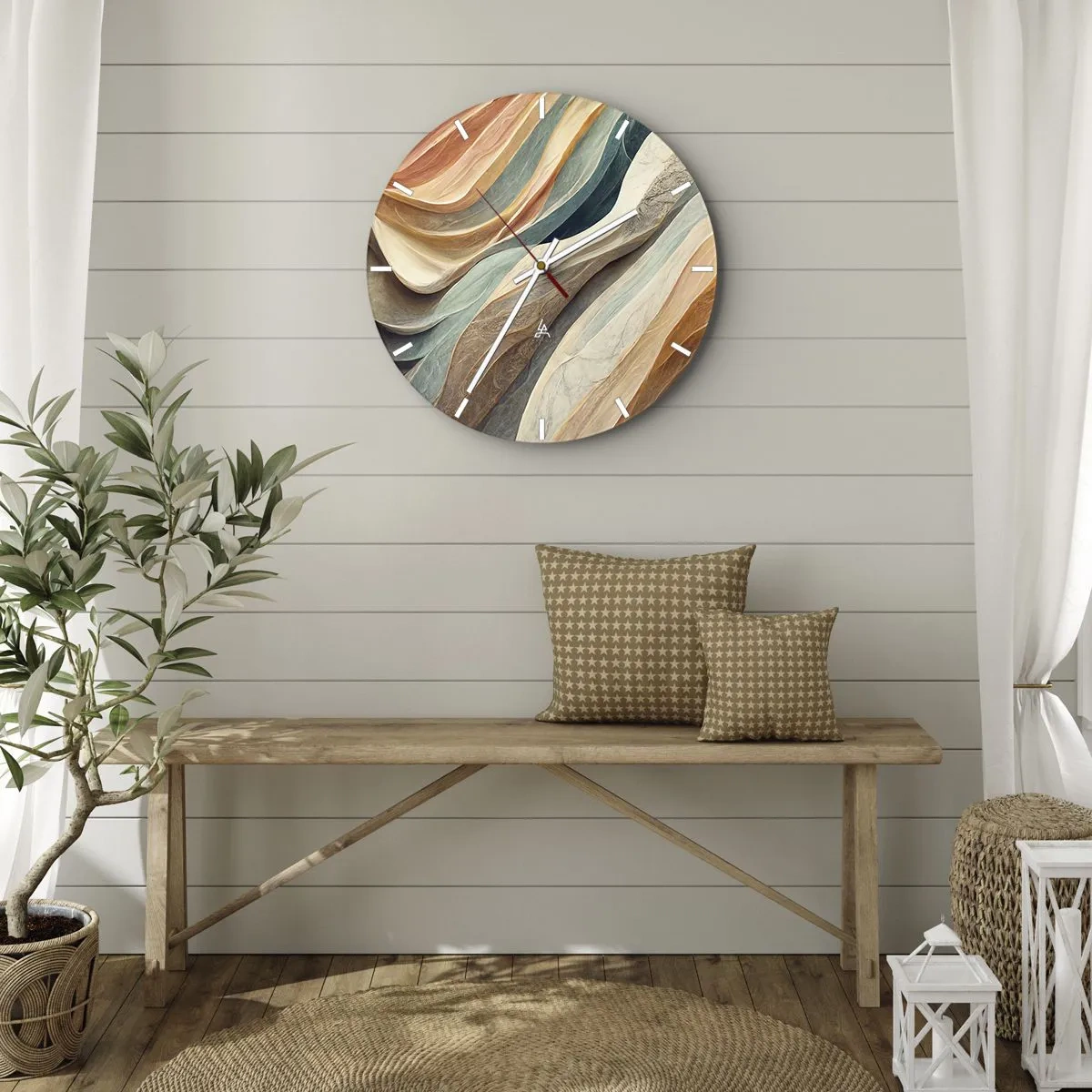 Horloge murale - Pendule murale - Le moment avant le changement - 40x40 cm