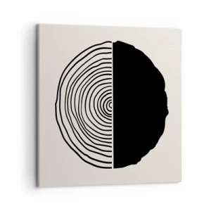 Impression sur toile - Image sur toile - Moitié-moitié - 60x60 cm