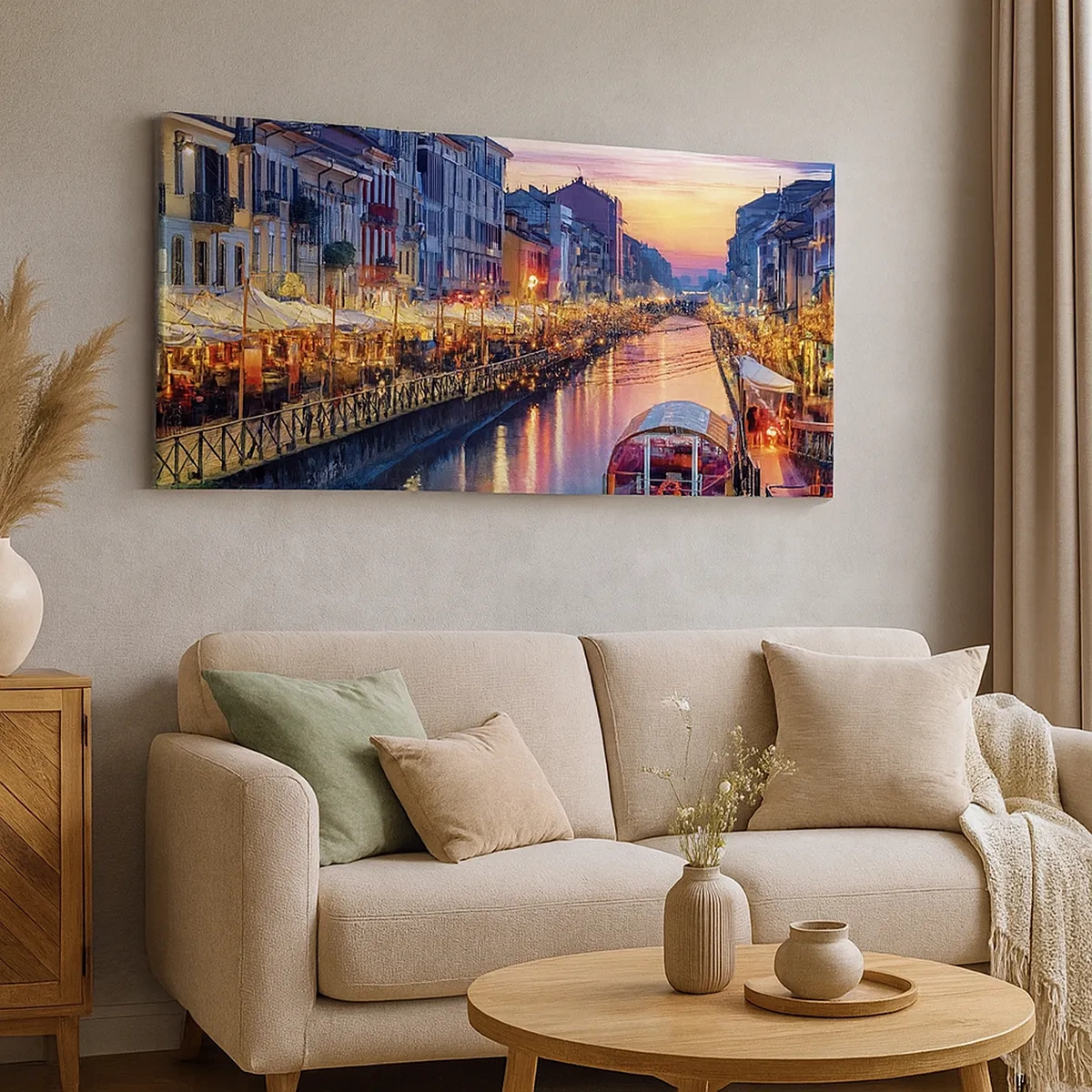 Impression sur toile - Image sur toile - Soirée de lumière et de jeu - 30x30 cm