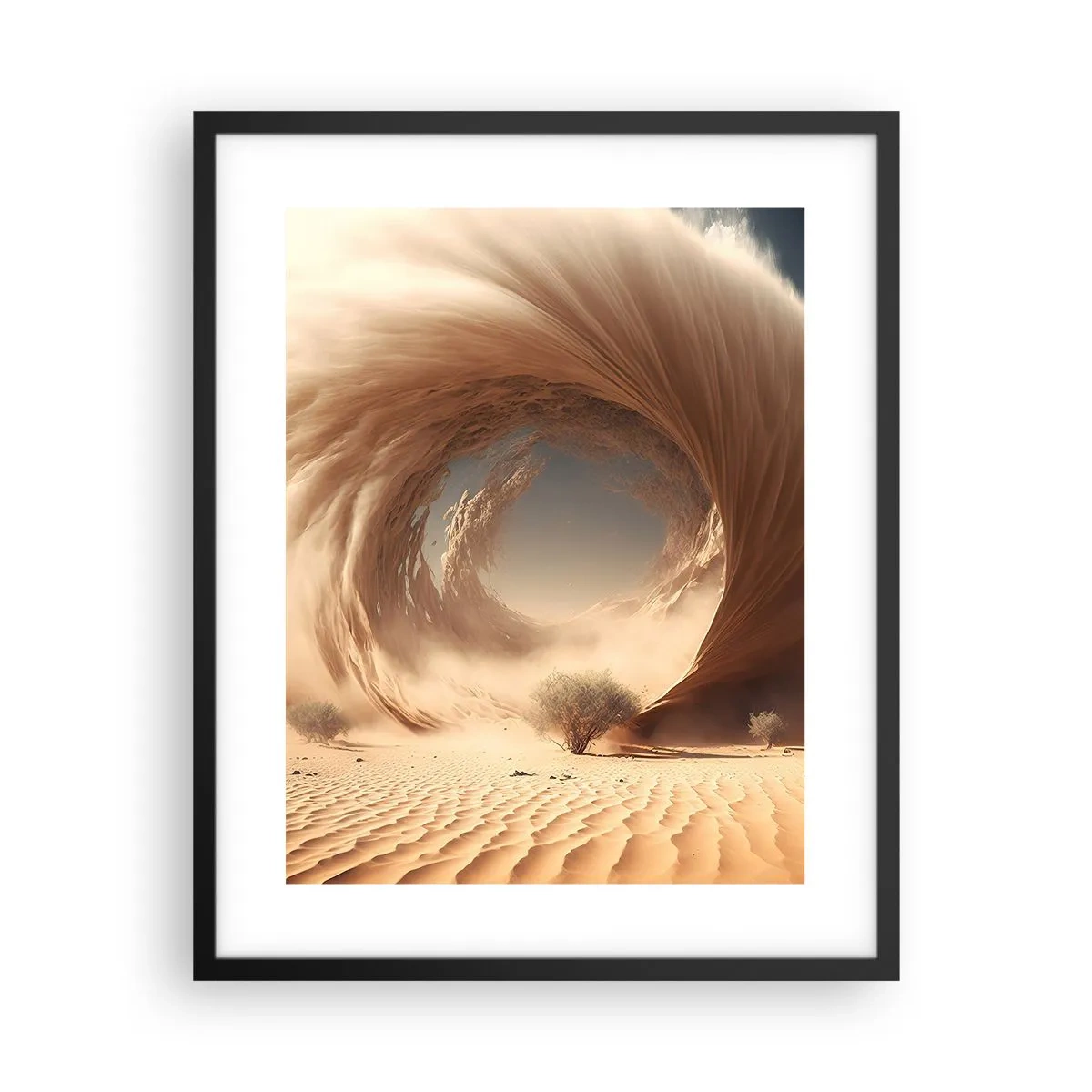 Affiche dans un cadre noir - Poster - Portail ouvert - 40x50 cm