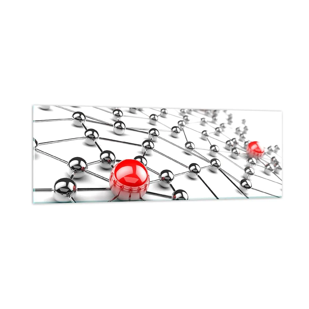 Impression sur verre - Image sur verre - Toile argentée - 90x30 cm