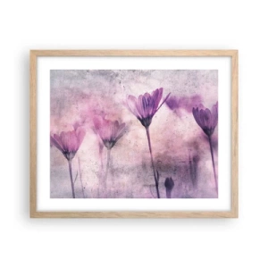 Affiche dans un chêne clair - Poster - Rêve de fleurs - 50x40 cm
