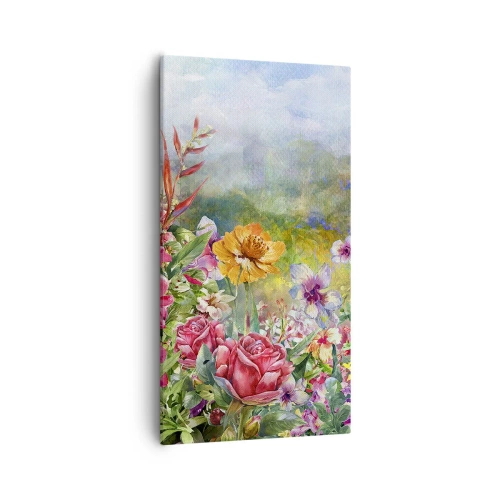 Impression sur toile - Image sur toile - Un jardin devenu fou - 55x100 cm