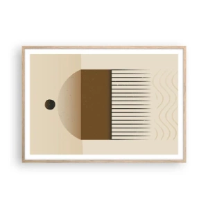 Affiche dans un chêne clair - Poster - Différents états - 100x70 cm