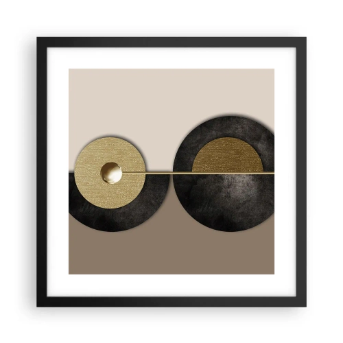 Affiche dans un cadre noir - Poster - Variations autour du cercle - 40x40 cm