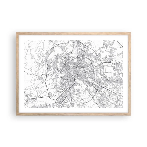 Affiche dans un chêne clair - Poster - Cercle romain - 70x50 cm