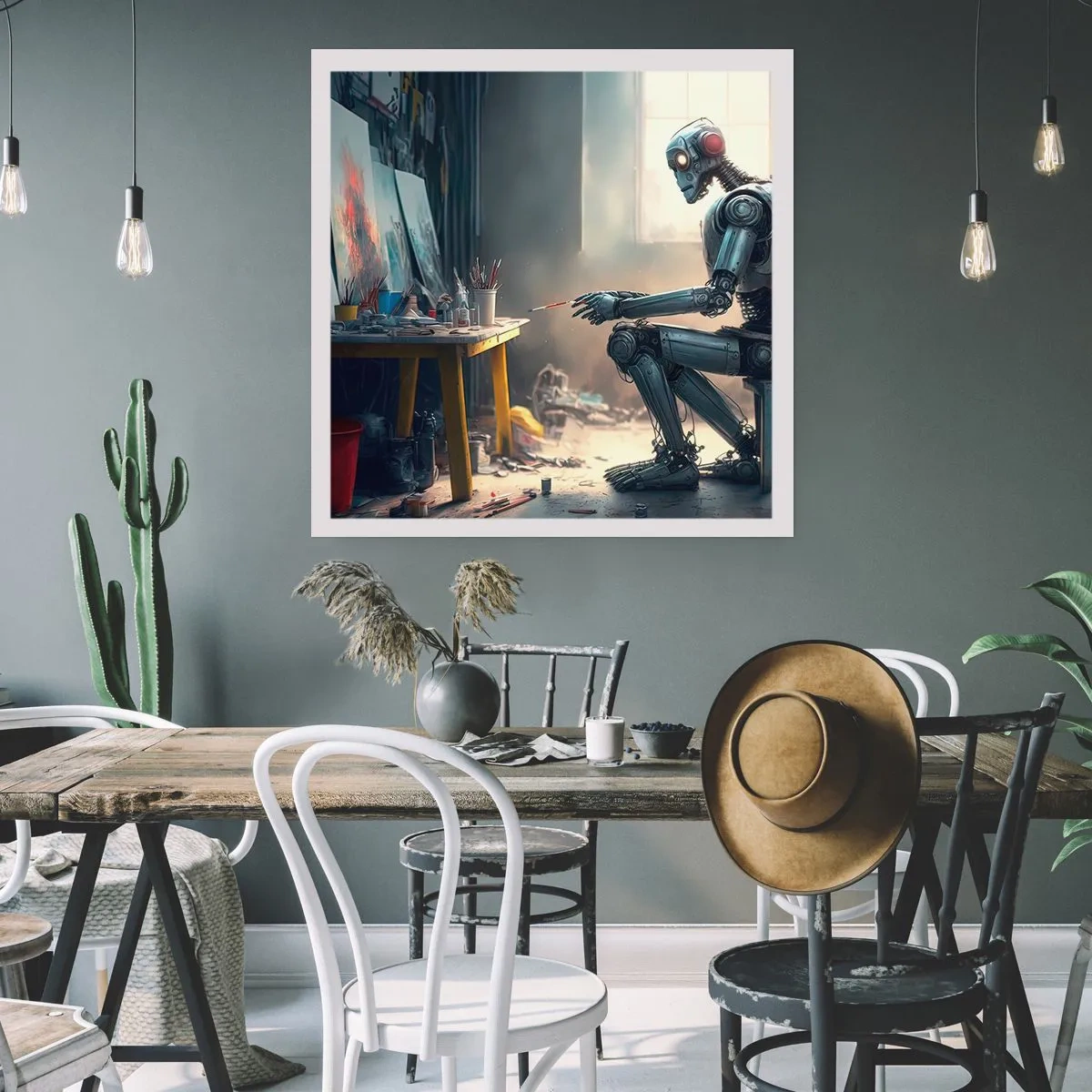 Affiche - Poster - L'acte de création - 60x60 cm