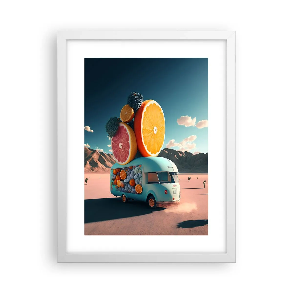 Affiche dans un cadre blanc - Poster - Le goût des vacances - 30x40 cm