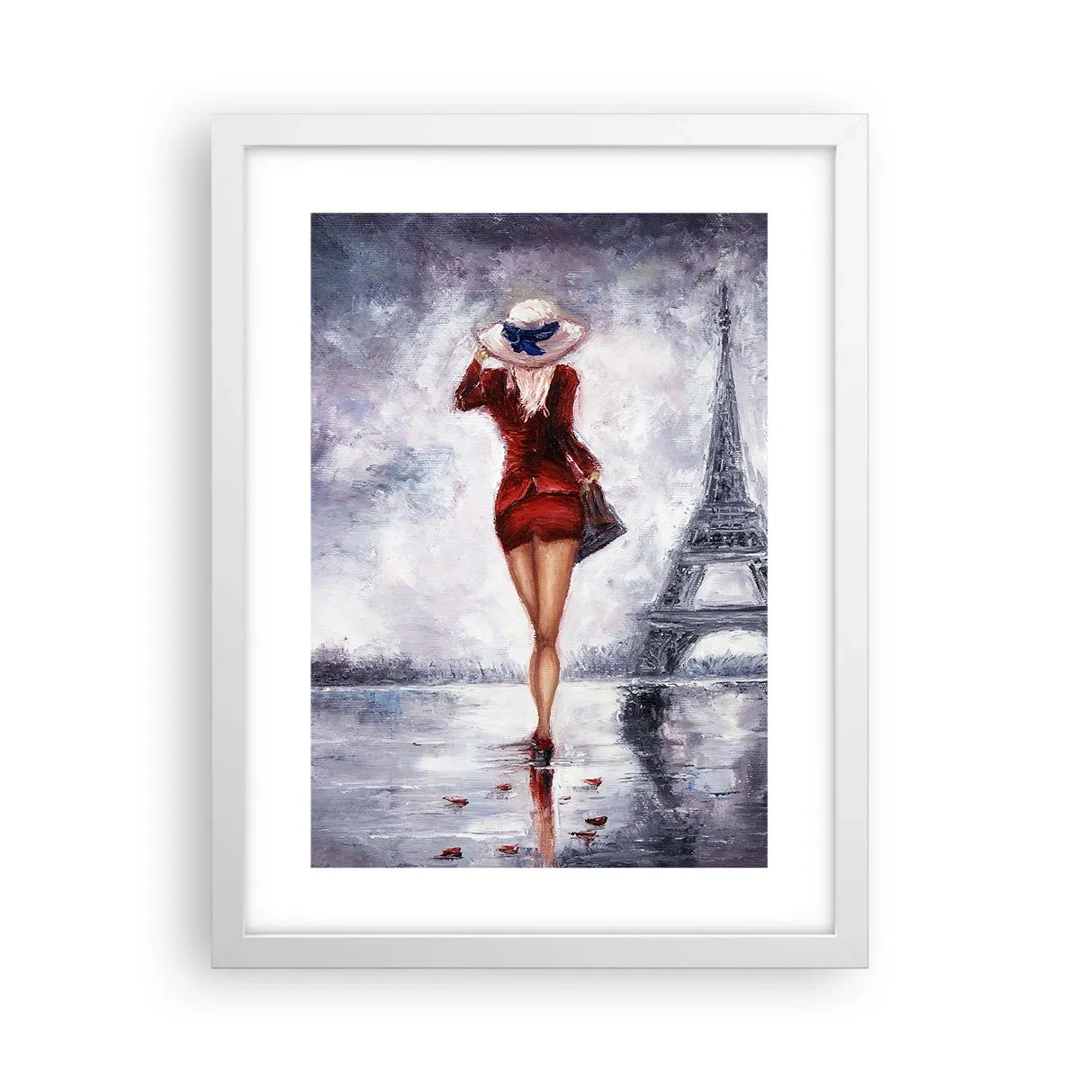 Affiche dans un cadre blanc - Poster - Symbole parisien - 30x40 cm