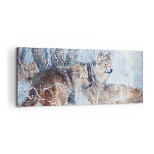 Impression sur toile - Image sur toile - Attention! Ca arrive ... - 100x40 cm