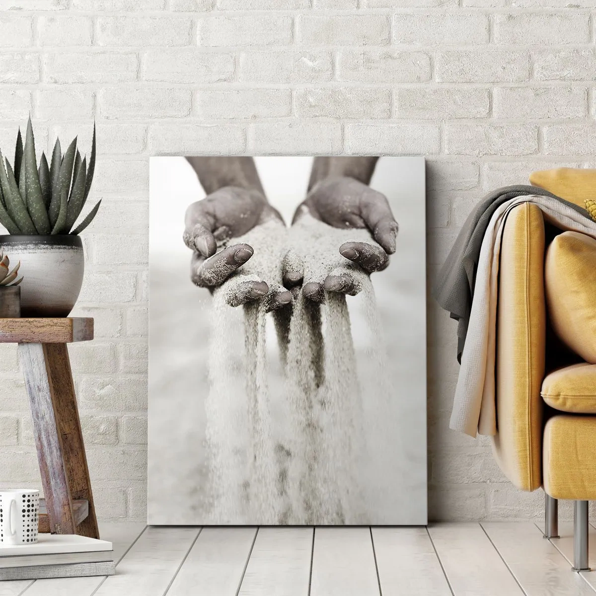 Impression sur toile - Image sur toile - Avec ces mains… - 45x80 cm