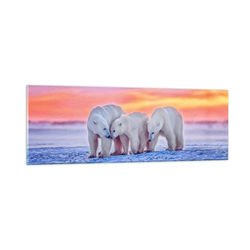 Impression sur verre - Image sur verre - La chaleur familiale suffit - 90x30 cm