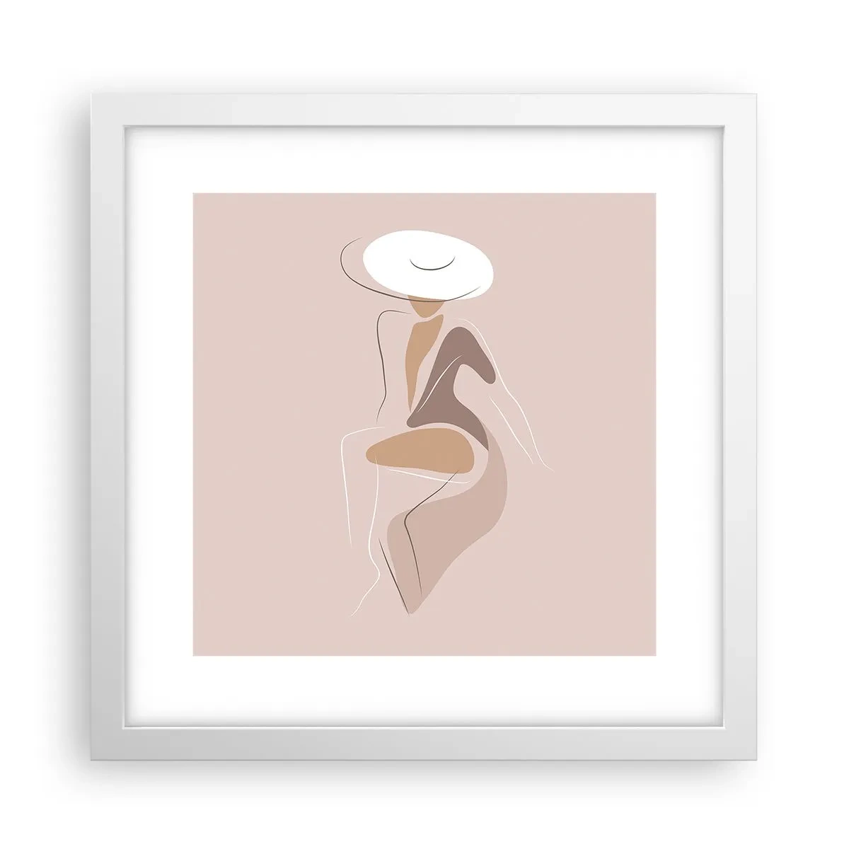 Affiche dans un cadre blanc - Poster - Être une dame - 30x30 cm