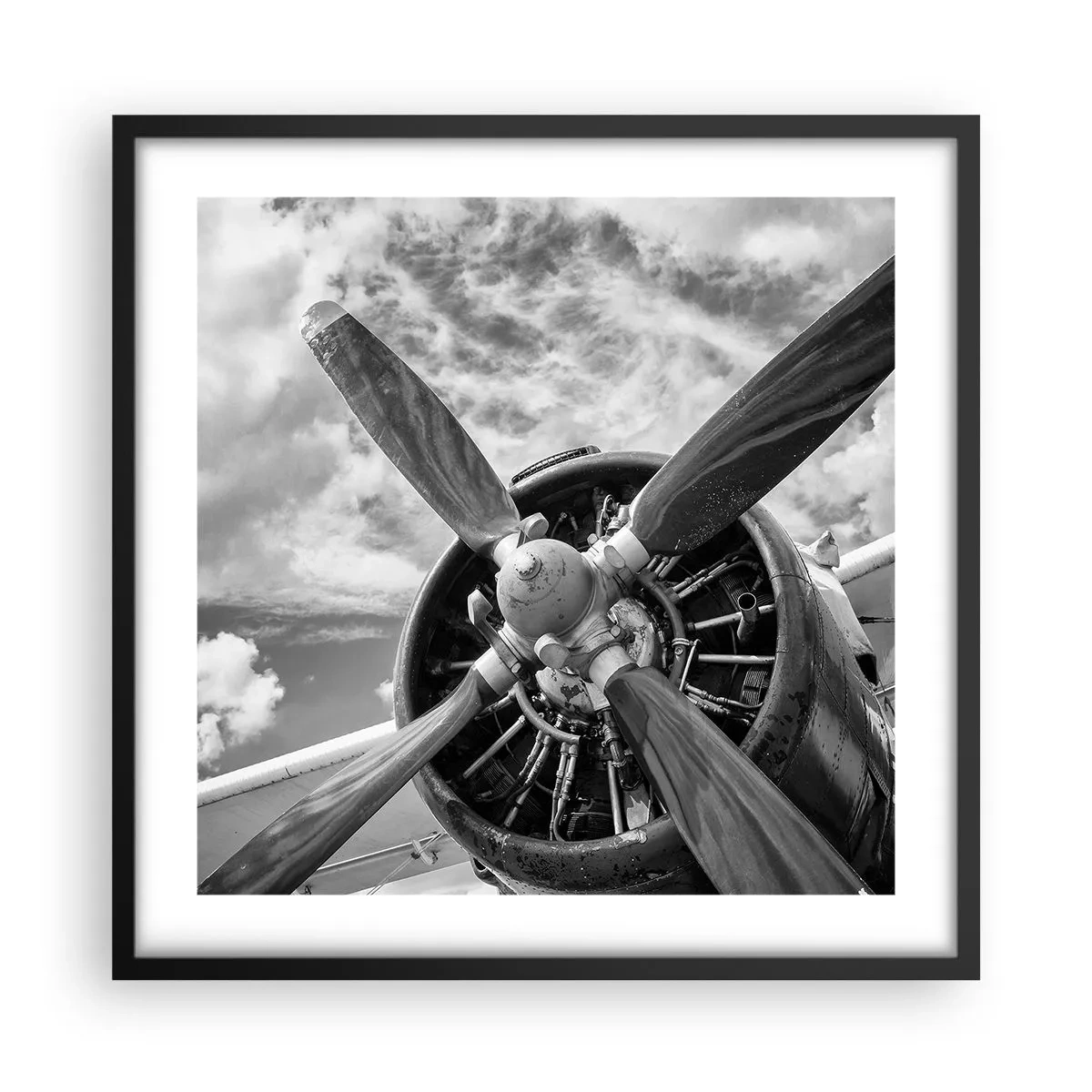 Affiche dans un cadre noir - Poster - Dompteur de ciel - 50x50 cm