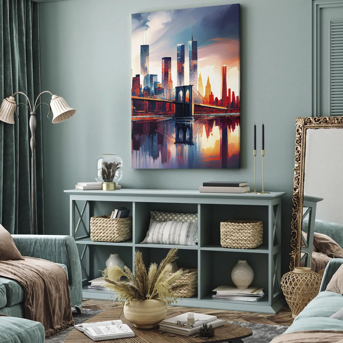Impression sur toile - Image sur toile - New York onirique - 55x100 cm