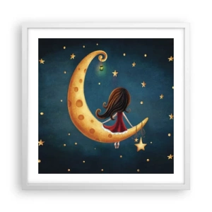 Affiche dans un cadre blanc - Poster - Il était une fois... - 50x50 cm