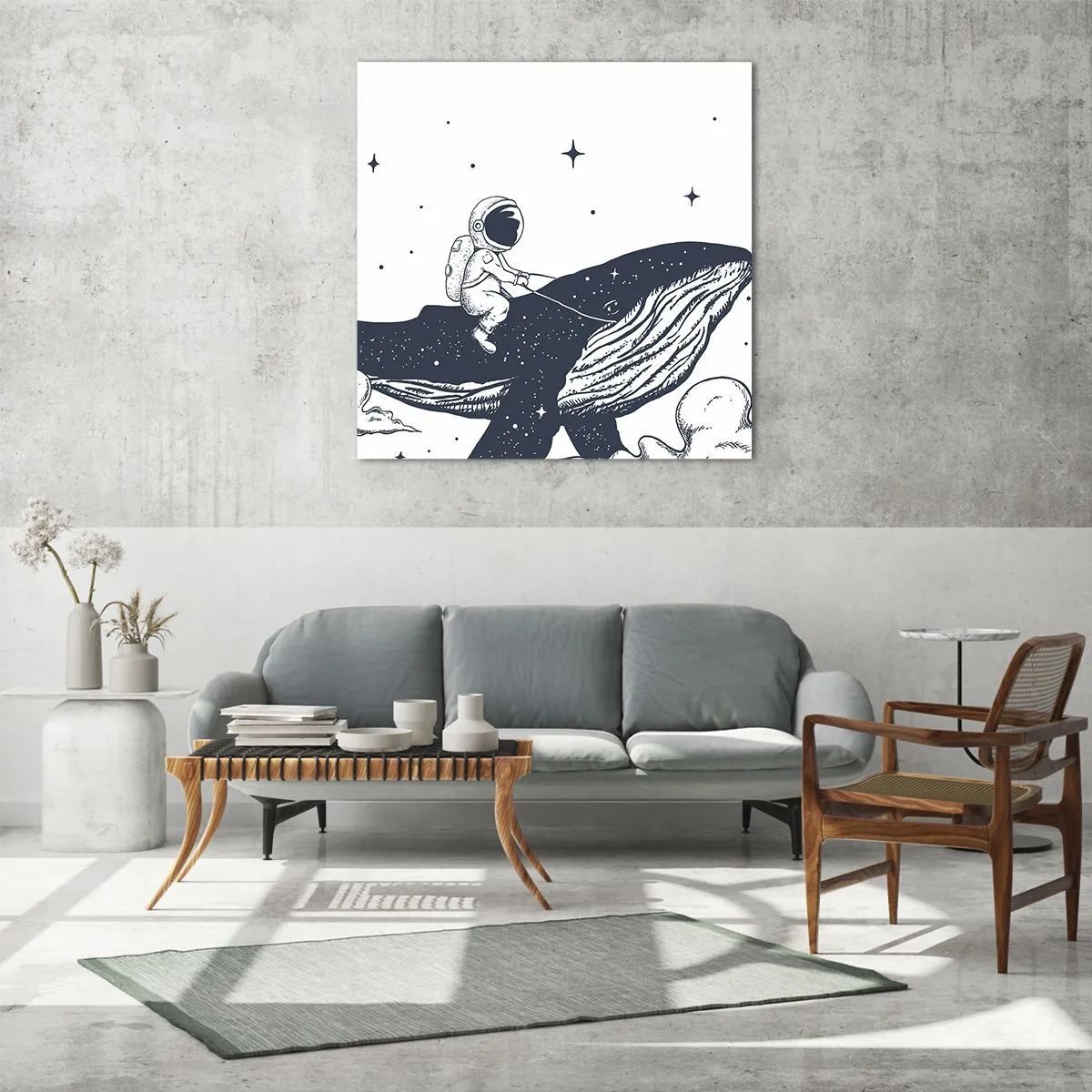 Impression sur verre - Image sur verre - Aventure spatiale - 40x40 cm