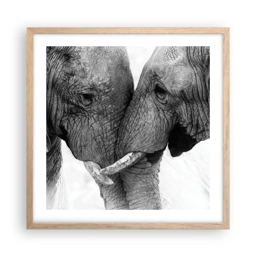 Affiche dans un chêne clair - Poster - Confession sincère - 50x50 cm